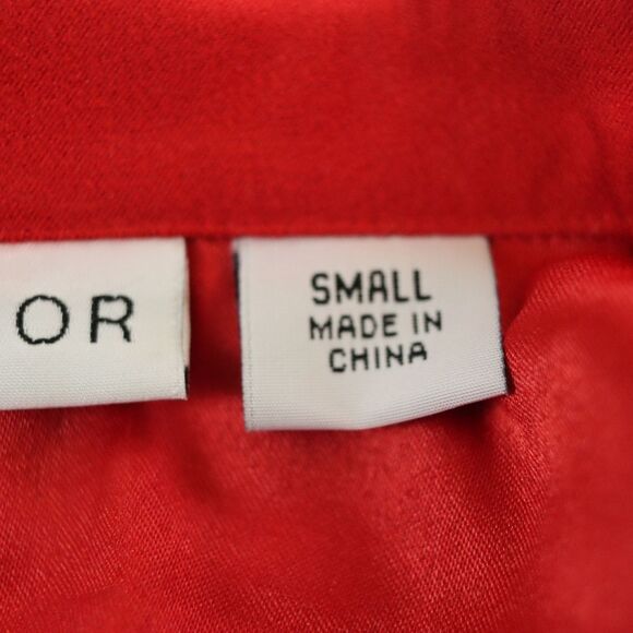 Sag Harbor Vintage Red 3-Button Blazer Small 90s Power Dressing Metal Buttons - Picture 9 of 10